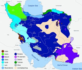 Landkarte Iran und Nachbarländer