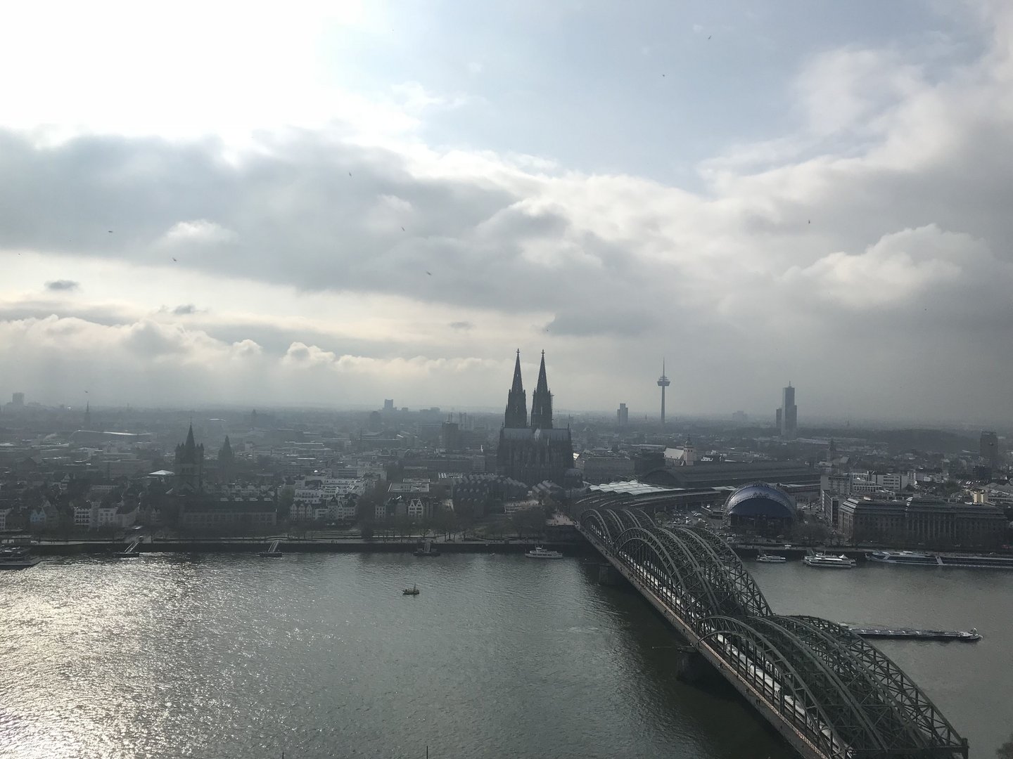 View on Cologne from the traingle tower. 