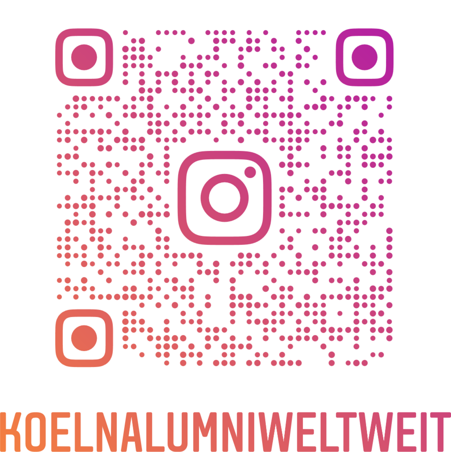 KölnAlumni WELTWEIT Instagram QR Code
