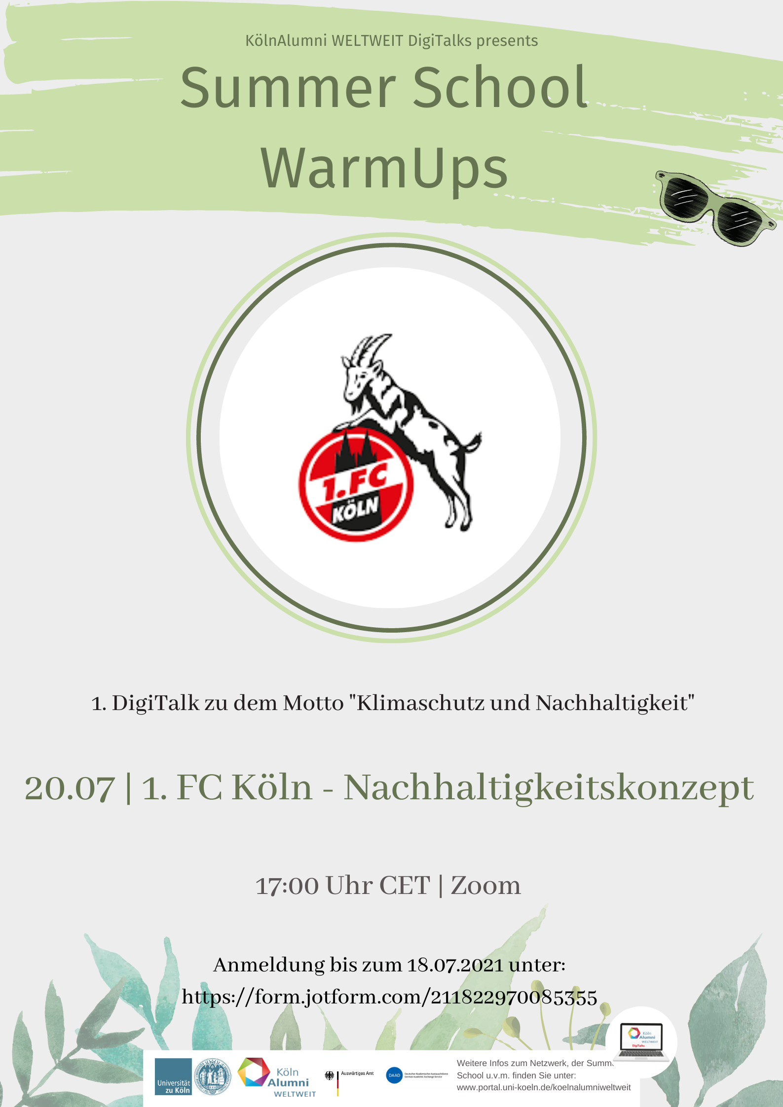 Poster KAW WarmUp DigiTalk mit dem 1.FC Köln