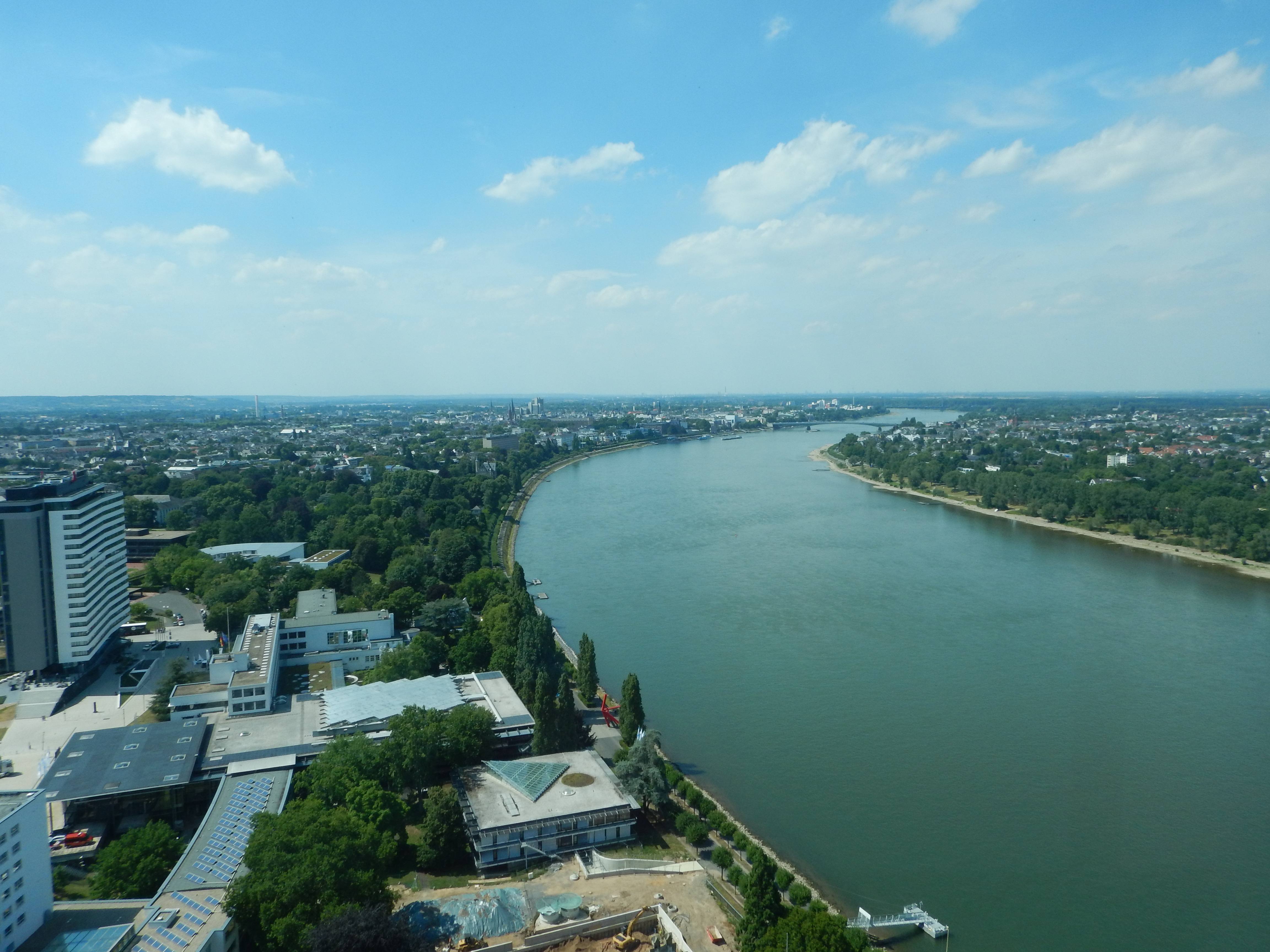View on Bonn and the river rhine