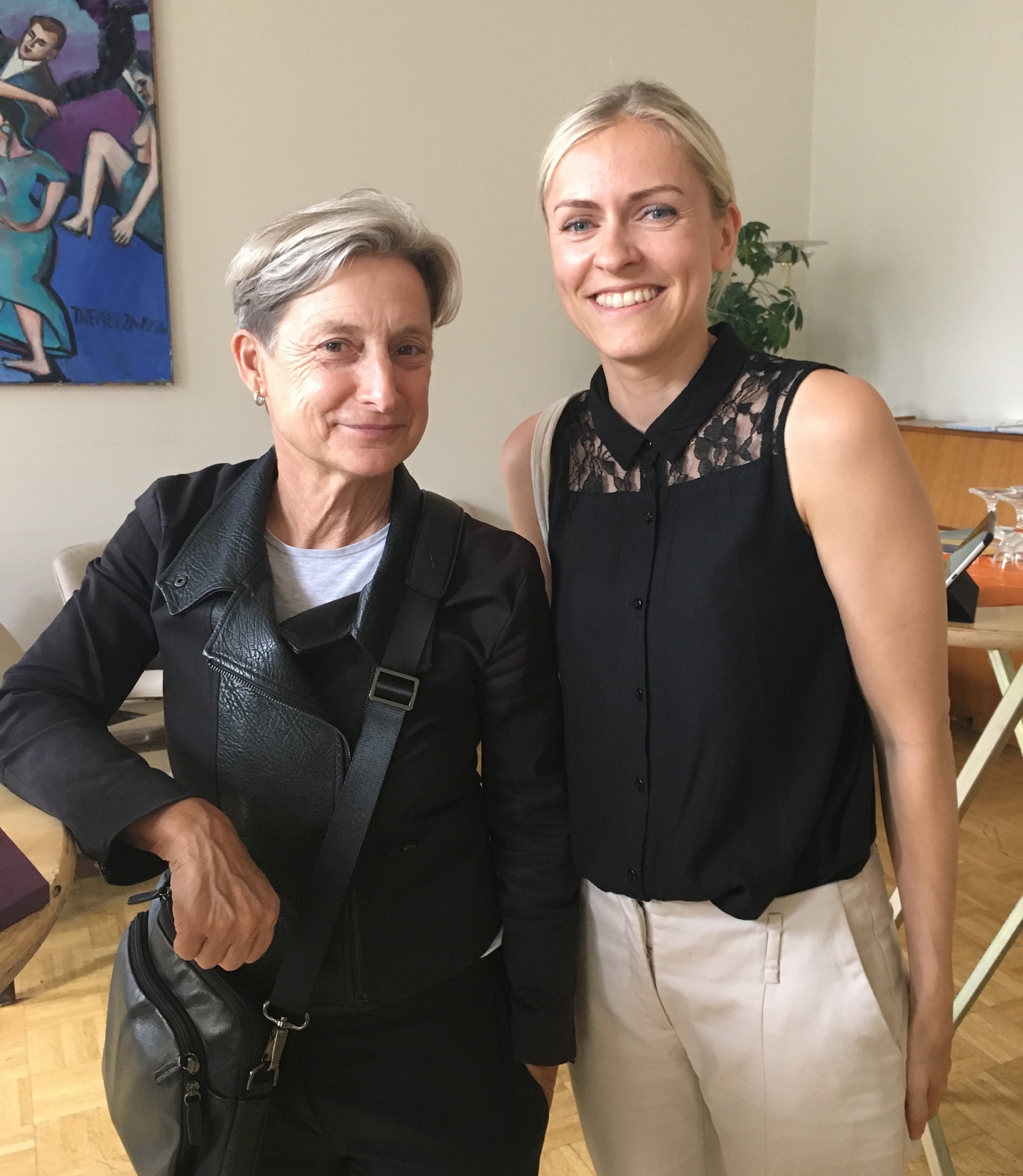 Judith Butler und Friederike Heuck (Welcome Centre, UzK)