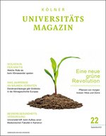 Titelbild Unimagazin 3 - 2020 mit keimender Pflanze