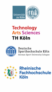 Logos: Universität zu Köln, TH Köln, SpoHo Köln, RFH Köln